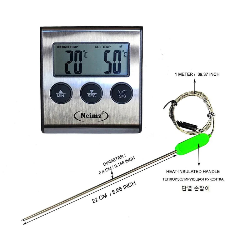 Lisslune | Precision Dual Probe Digital Meat Thermometer for BBQ and Baking Championship