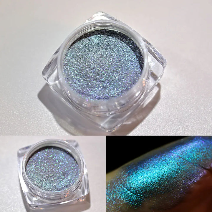 Rynx | 1Box Chameleon Polarized Neon Nail Art Powder Aurora Chrome Mica Pigment Dust Pearl For Makeup Eyeshadow Manicure Powder
