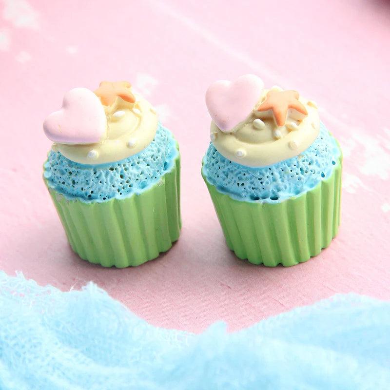 Lisslune | Kawaii 5-piece Miniature Strawberry Heart & Star Resin Cupcake Making Set