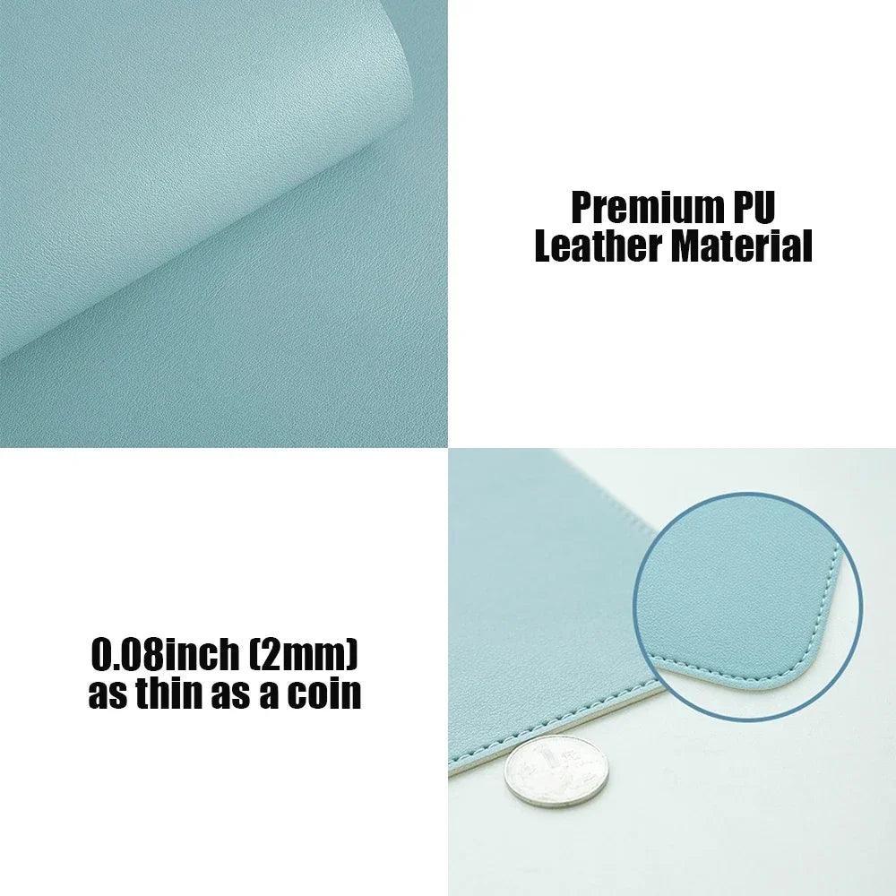 Lisslune | Premium Extra-Large Waterproof PU Leather Desk Protector - Multipurpose Mouse Pad for Office & Gaming with Anti-Slip Base