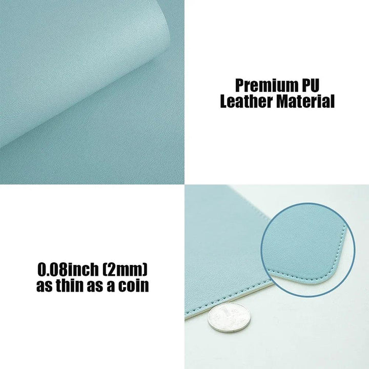 Lisslune | Premium Extra-Large Waterproof PU Leather Desk Protector - Multipurpose Mouse Pad for Office & Gaming with Anti-Slip Base