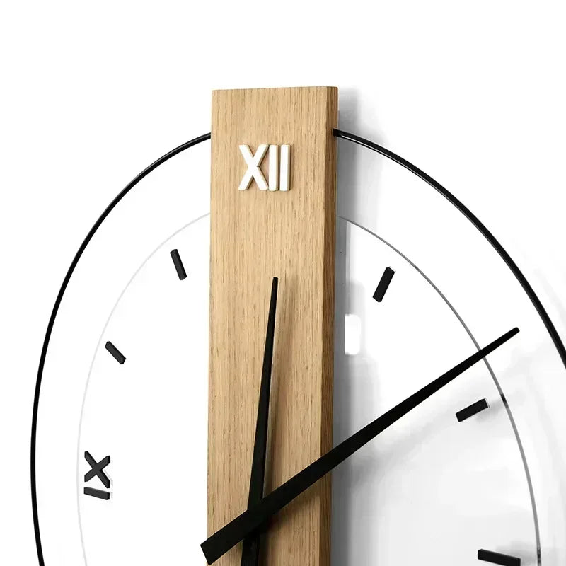 Lisslune | SilentOak – Minimalist Wooden Wall Clock with Silent Movement