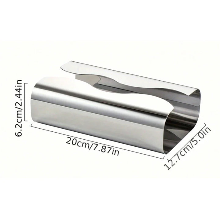 Rynx | Nordic Stainless Steel Tissue Box Mirror Tissue Holder Silver Wet Wipe Holder Napkin Holder Decoration Shower Room Toilet Paper Holder