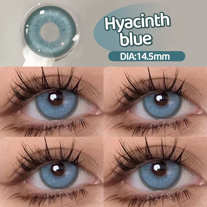 Rynx | New 1 Pair Fashion Large Lens Myopia Colored Contact Lenses for Eye Beauty Blue Eye Lenses Green Pupils Brown Gray Lens