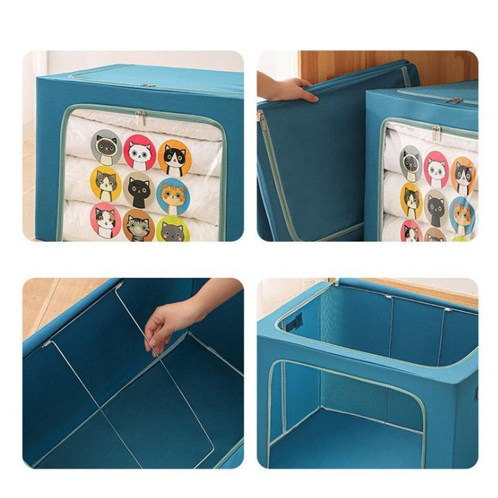 Lisslune | 22L Waterproof Storage Organizer for Clothes & Blankets - Durable Oxford Fabric