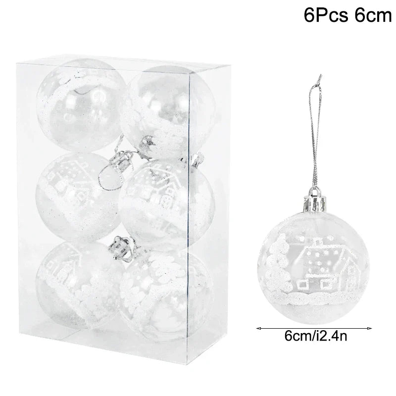 Rynx 1box Christmas balls Christmas tree decoration ball Xmas hanging tree ornament home party decor New Year gift Noel Navidad