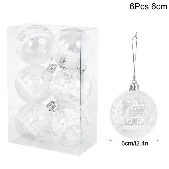 Rynx 1box Christmas balls Christmas tree decoration ball Xmas hanging tree ornament home party decor New Year gift Noel Navidad