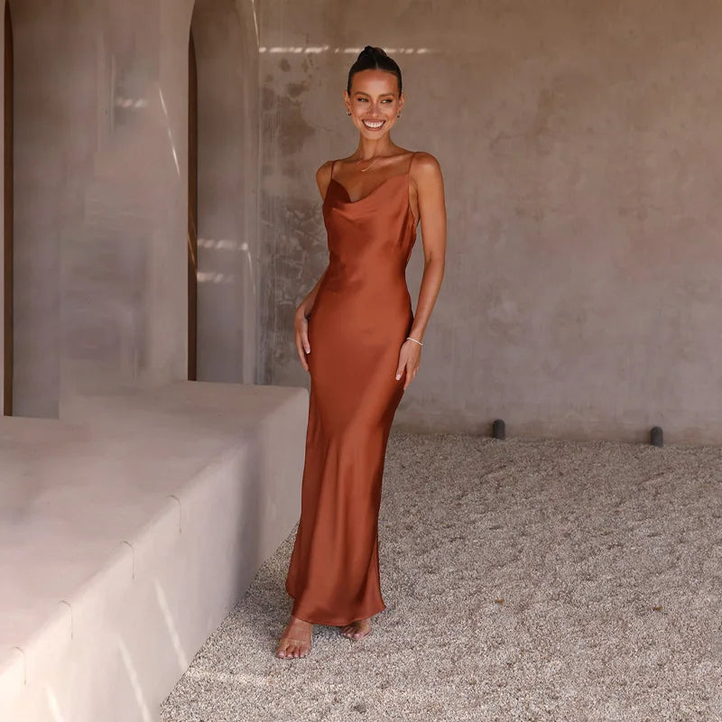 Lisslune | Long Satin Dress