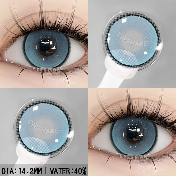 Rynx | 1 Pair/2 Pieces Colored Contact Lenses for Eyes Cosplay Blue Lenses Fashionable Purple Lenses Annual Cosmetic Green Eye Contact Lenses