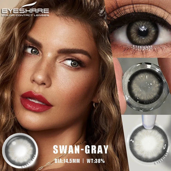 Rynx | 1 Pair Fashion Color Contact Lenses for Eyes Blue Eye Contact Lenses Cosmetic Green Contacts Annual Brown Eye Lens Gray Lenses