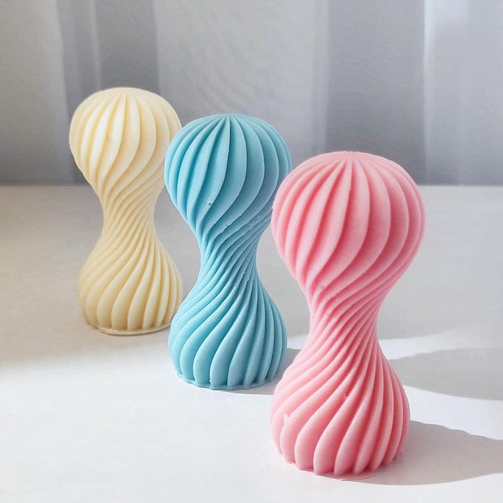 Lisslune | Creative spiral column silicone mold for unique candle and soap making!