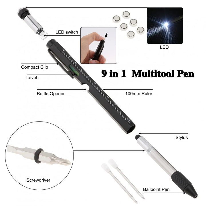 Lisslune | 9in1 Multifunctional Task Master Pen