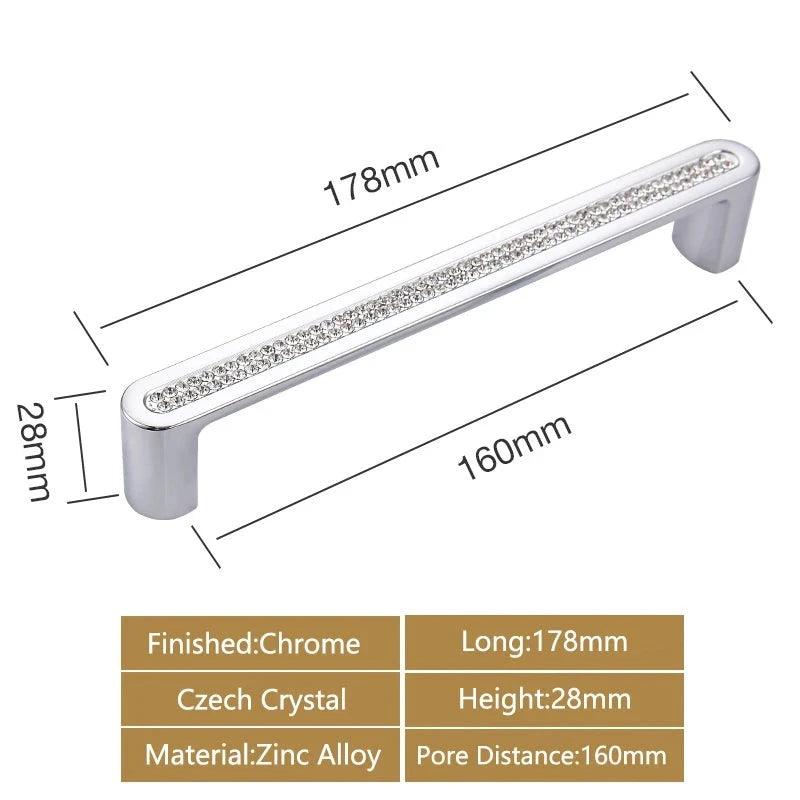 Lisslune | Luxurious Gold and Crystal Cabinet Handles - Exquisite Design and Lasting Quality