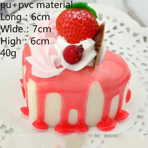 Lisslune | Realistic Faux Fruit Cake Display Model for Home Decor and Photography - 1 Piece Artificial Dessert Prop