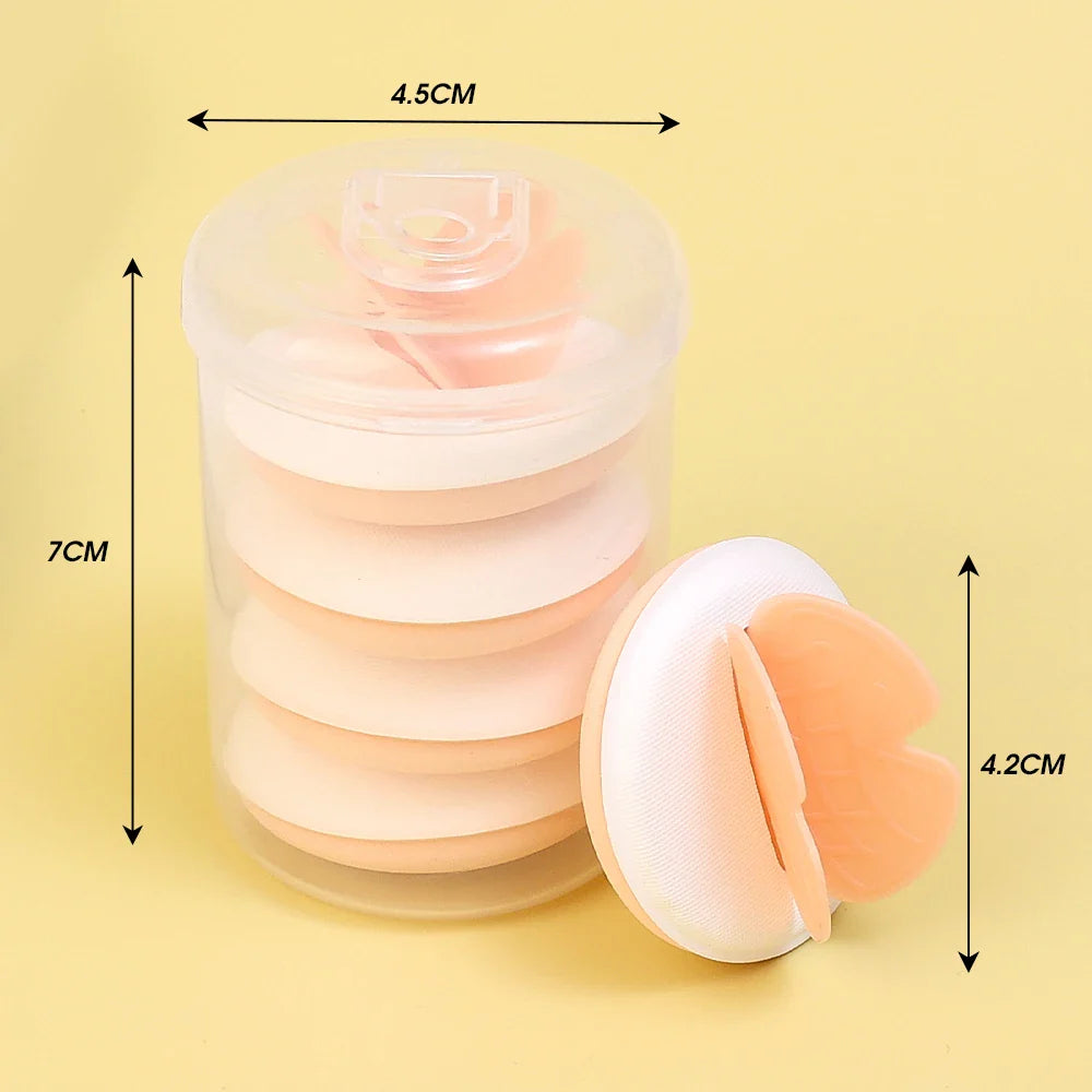 Rynx | 4PCS Butterfly Cosmetic Sponge Set Makeup Sponges Foundation Air Cushion Dry and Wet Use Soft Candy Cotton Powder Puff Makeup Tool
