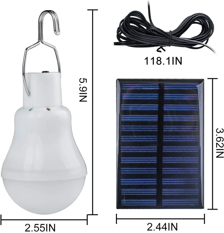 Lisslune | Solar lamp with solar panel – Energy-saving LED lamp for indoor and outdoor use