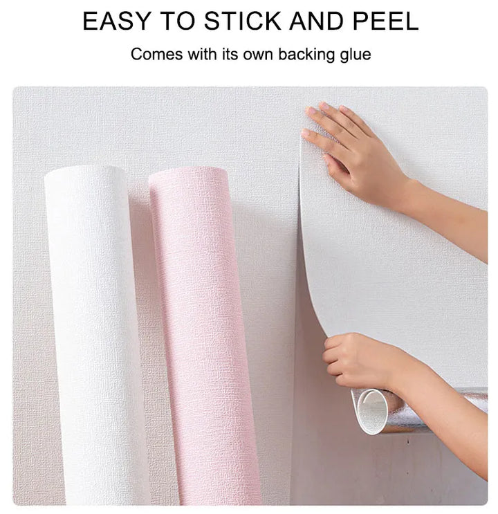 Lisslune | 3D Linen Self-Adhesive Waterproof Wall Sticker