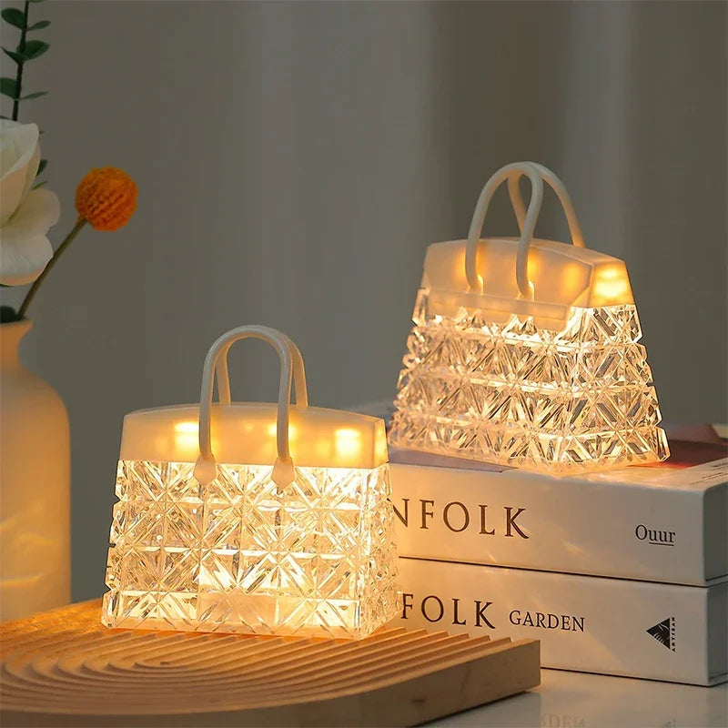 Lisslune | CrystalBag | Creative Acrylic Night Light in Handbag Shape