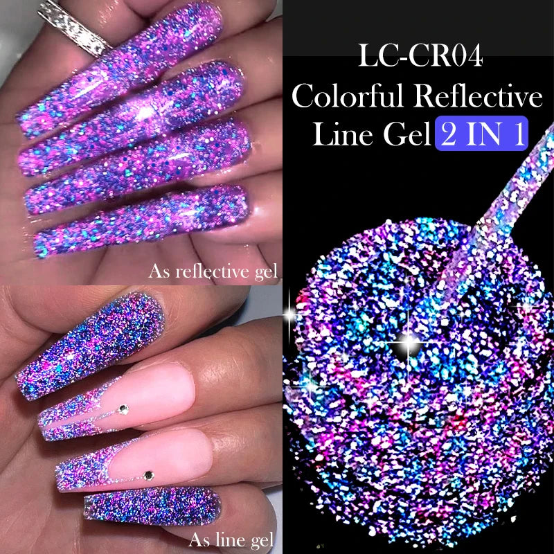 Rynx |5ML Aurora Ocean Blue Liner Gel Polish Nail Art Sparkling Painting Cat Magnetic Gel Semi Permanent UV Gel French Nails
