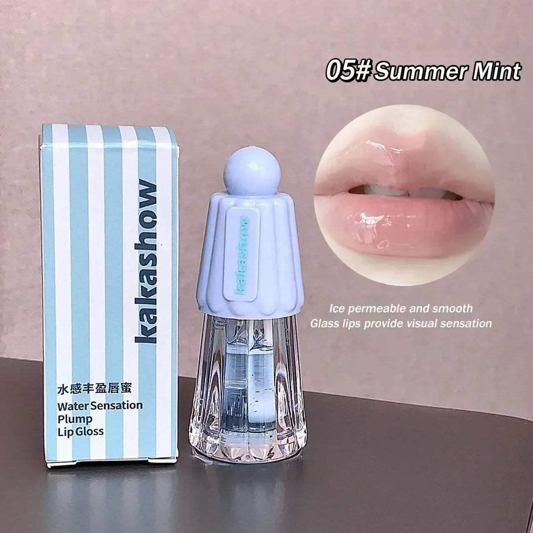 Rynx | Crystal Jelly Moisturizing Lip Oil Plumping Lipstick Makeup Jelly Plump Lips Glow Oil Tinted Lip Plumper Korean Makeup