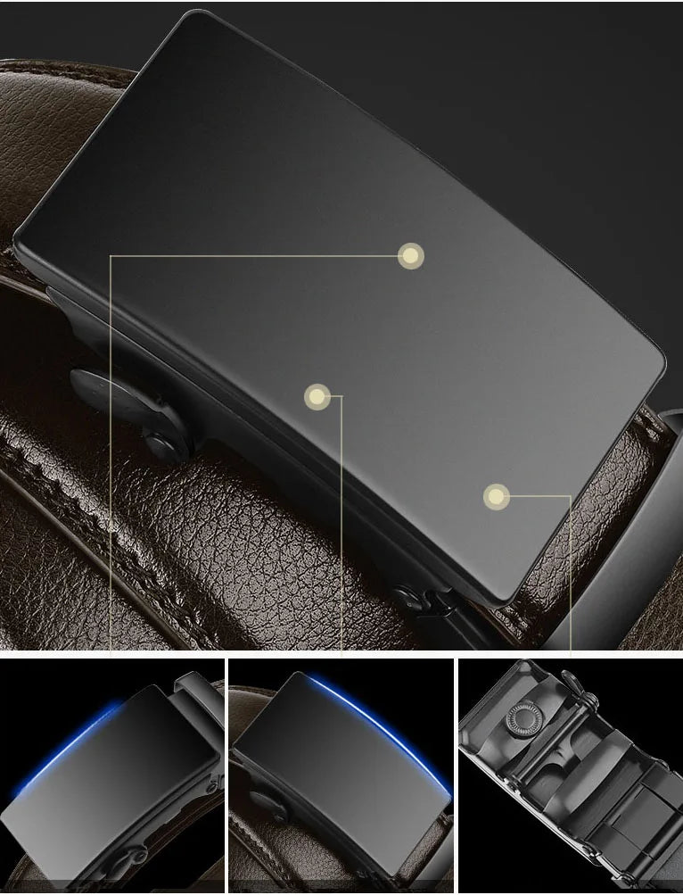 Lisslune | Premium PU Leather Belt – Luxury Automatic Buckle for Men