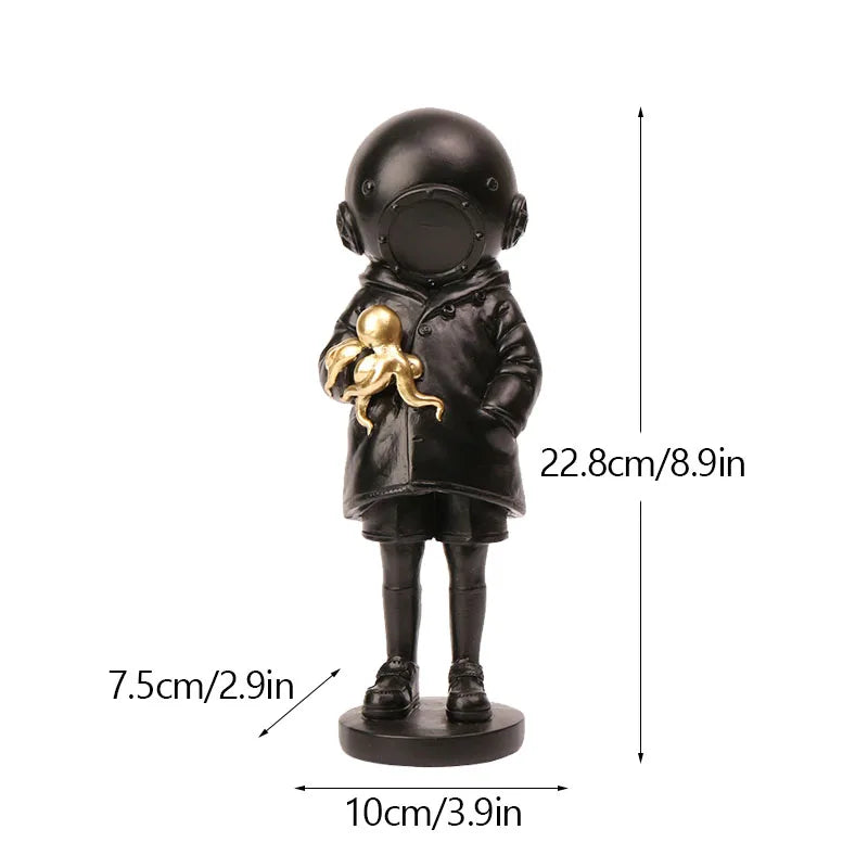 Lisslune | Dropshipping Banksy Sculpture Collection Flower Thrower Statue Pop Art Modern Balloon Girl Figurine Office Home Decoration