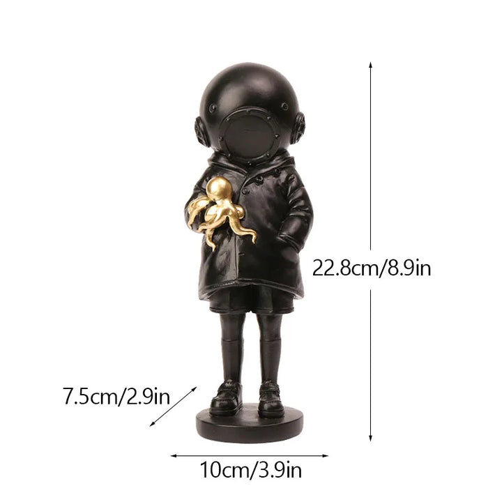 Lisslune | Dropshipping Banksy Sculpture Collection Flower Thrower Statue Pop Art Modern Balloon Girl Figurine Office Home Decoration