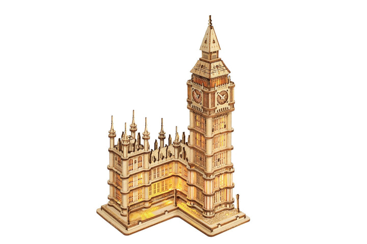 Lisslune | 3D Architectural Wooden Puzzle Set: Build Big Ben, Tower Bridge & Five-Story Pagoda
