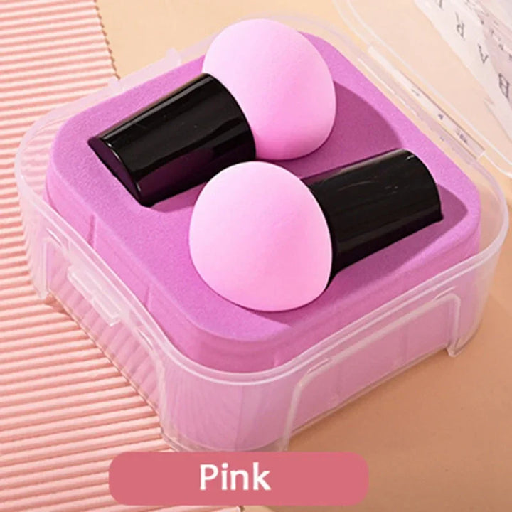 Rynx | Mushroom Head Makeup Puff Air Cushion Beauty Handle Cosmetic Egg Dry and Wet Dual-Use Super Soft Makeup Sponge with Box Set