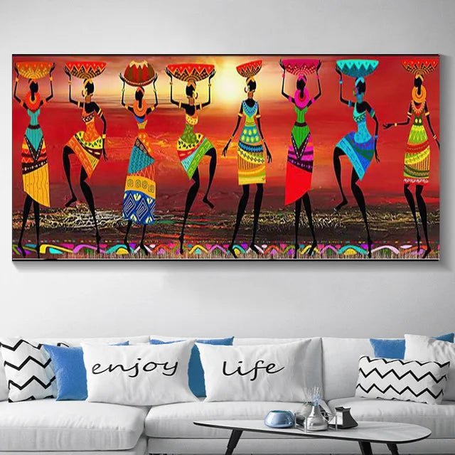 Lisslune | Plus Sizes Abstract African Woman Canvas Painting