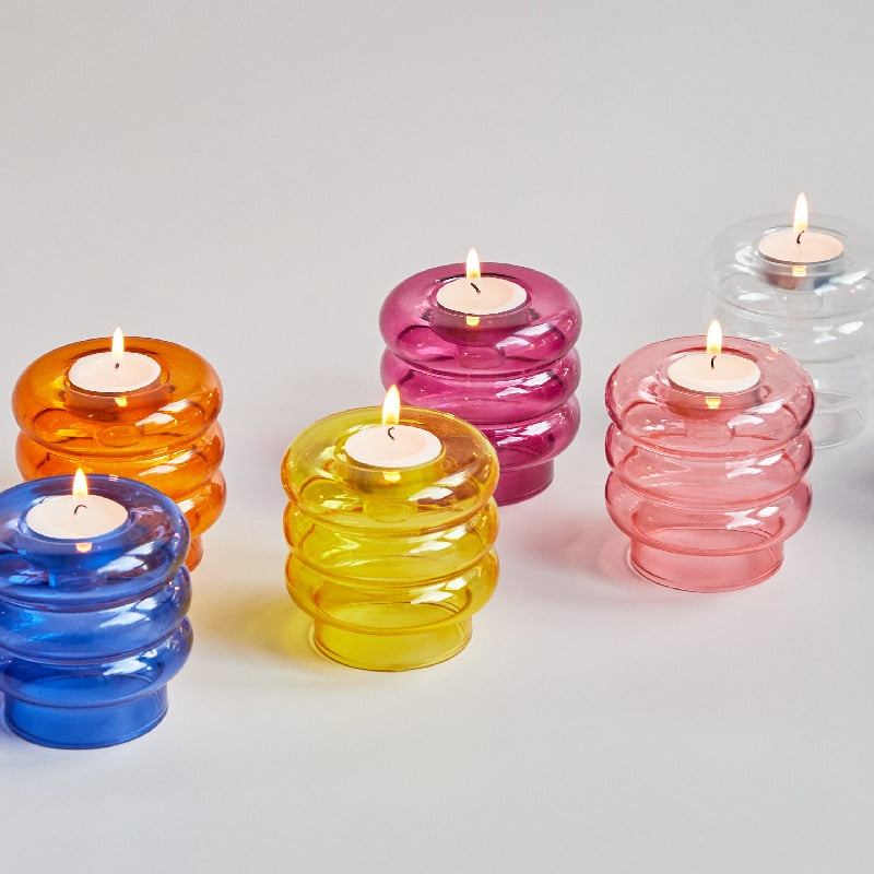Lisslune | Dual Glass Spiral Candle Holder