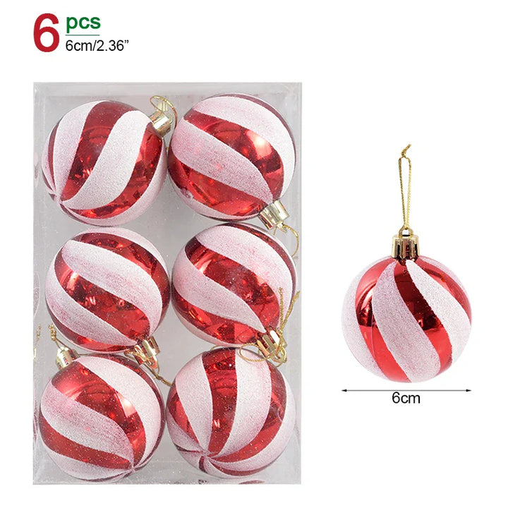 Rynx 1box Christmas balls Christmas tree decoration ball Xmas hanging tree ornament home party decor New Year gift Noel Navidad