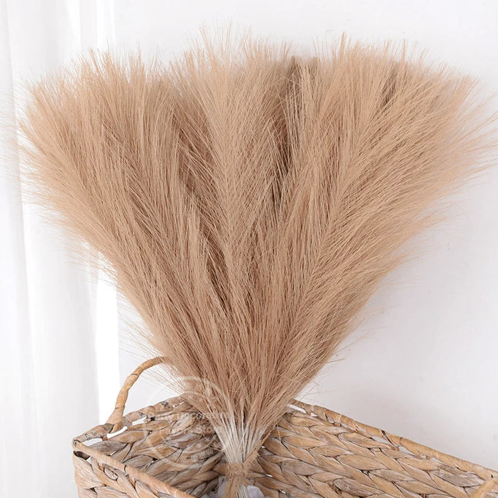 Rynx 15/30pcs Artificial Pampas Grass Bouquet Home Living Room Wedding Party Decoration Artificial Plant 43cm Dried Flower Reed DIY Vase