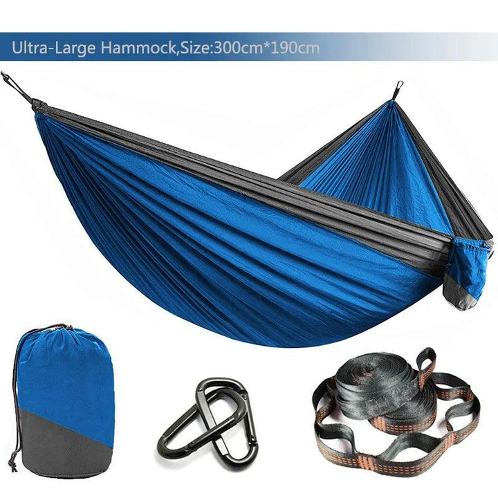 Lisslune | Zowee Ultimate Adventure Hammock Set with Tree Straps & Heavy Carabiners | Ultra-Durable Parachute Nylon