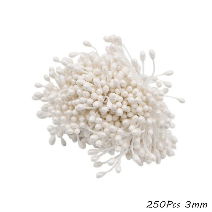 Rynx White Theme Artificial Flower Cherry Stamen Berry Bundle DIY Christmas Decoration Wedding Cake Gift Box Wreaths Xmas Decor