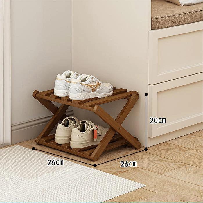 Lisslune | Elegant expandable shoe rack made of bamboo with customizable shelf options