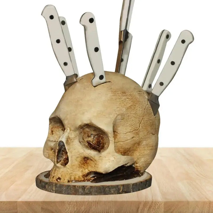 Lisslune | Gothic Skull Knife Organizer Holder