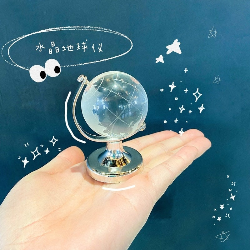 Lisslune | Crystal Transparent Miniature Glass Earth Globe