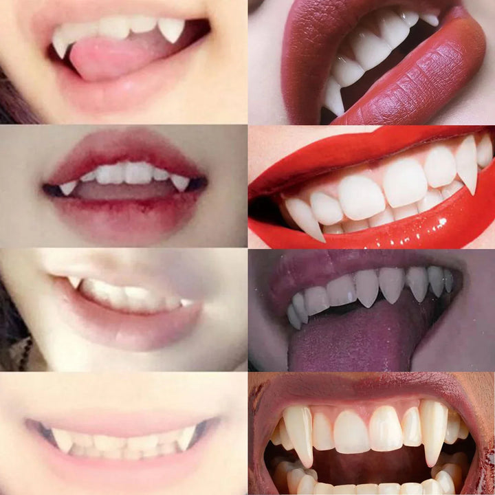 Rynx | Halloween Decoration Vampire Teeth Large Teeth Prosthetics Halloween Cosplay Props Artificial Large Teeth with Strong Glue Halloween Props