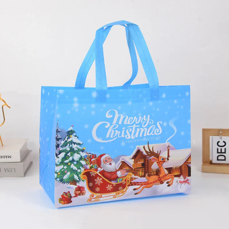 Rynx Christmas gift bag Santa Claus snowman candy gift wrapping bag 2024 Merry Christmas party home decoration Navidad Noel 2025 New Year