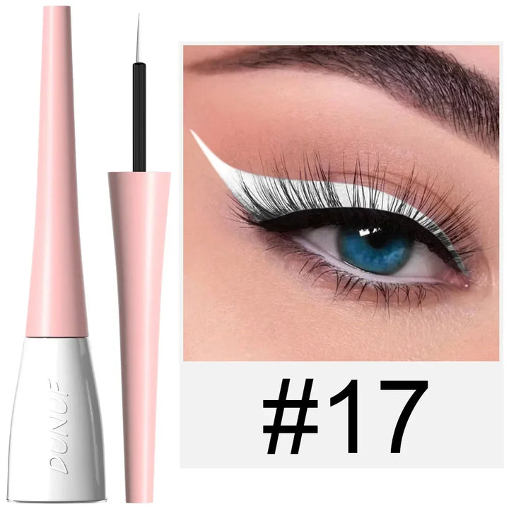 Rynx | Purple Eyeliner Long-lasting Liquid Black Eyeliner Pencil Waterproof Fast-drying Blue White Eyeliner Pencil Korean Cosmetics Tool 18 Colors