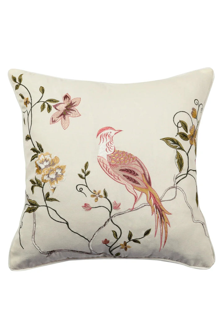 Lisslune | Aviary Embroidered Pillowcase