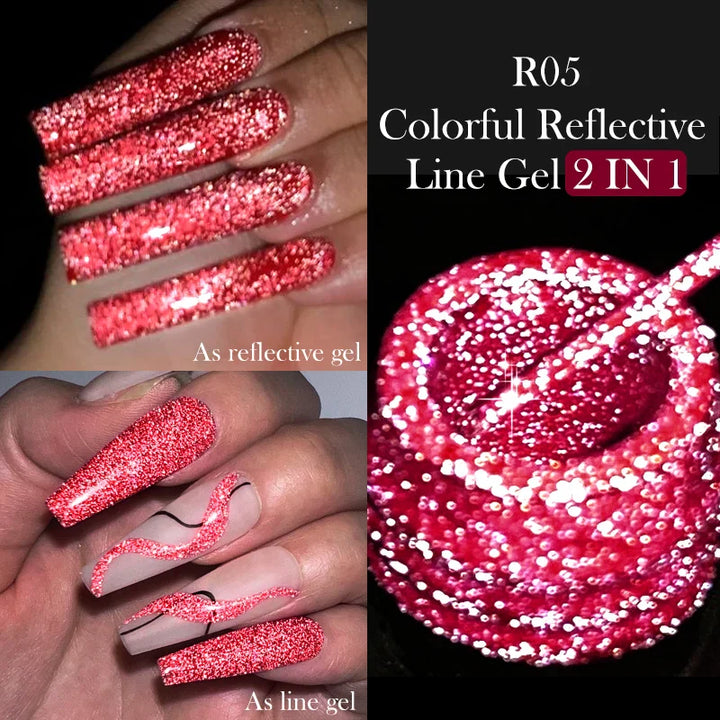 Rynx |5ML Aurora Ocean Blue Liner Gel Polish Nail Art Sparkling Painting Cat Magnetic Gel Semi Permanent UV Gel French Nails