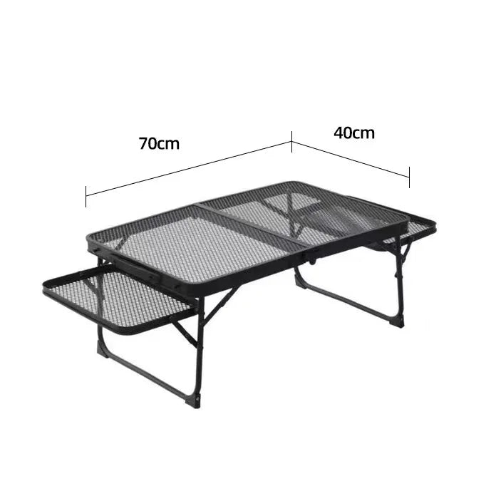 Rynx | New Outdoor Foldable Net Table Iron Net Table Lifting Table Outdoor Picnic Foldable Table Portable Double Ear Camping Table