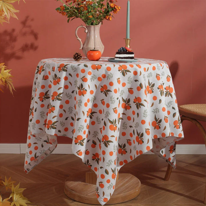 Rynx Japanese Style Polyester Cotton Tablecloth, Rectangular Dustproof Tablecloth, for Kitchen Dining Room Celebration Birthday Table Decoration