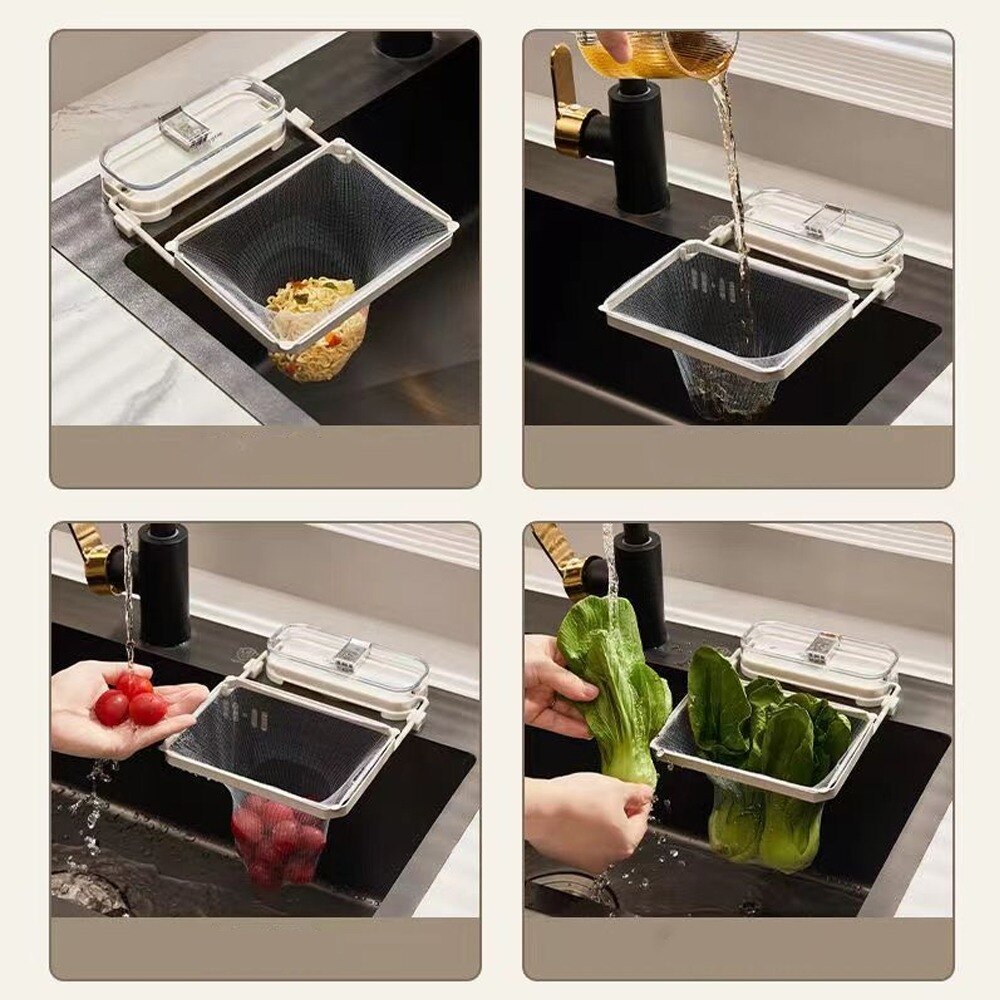 Lisslune | Suction Cup Kitchen Sink Filter Rack