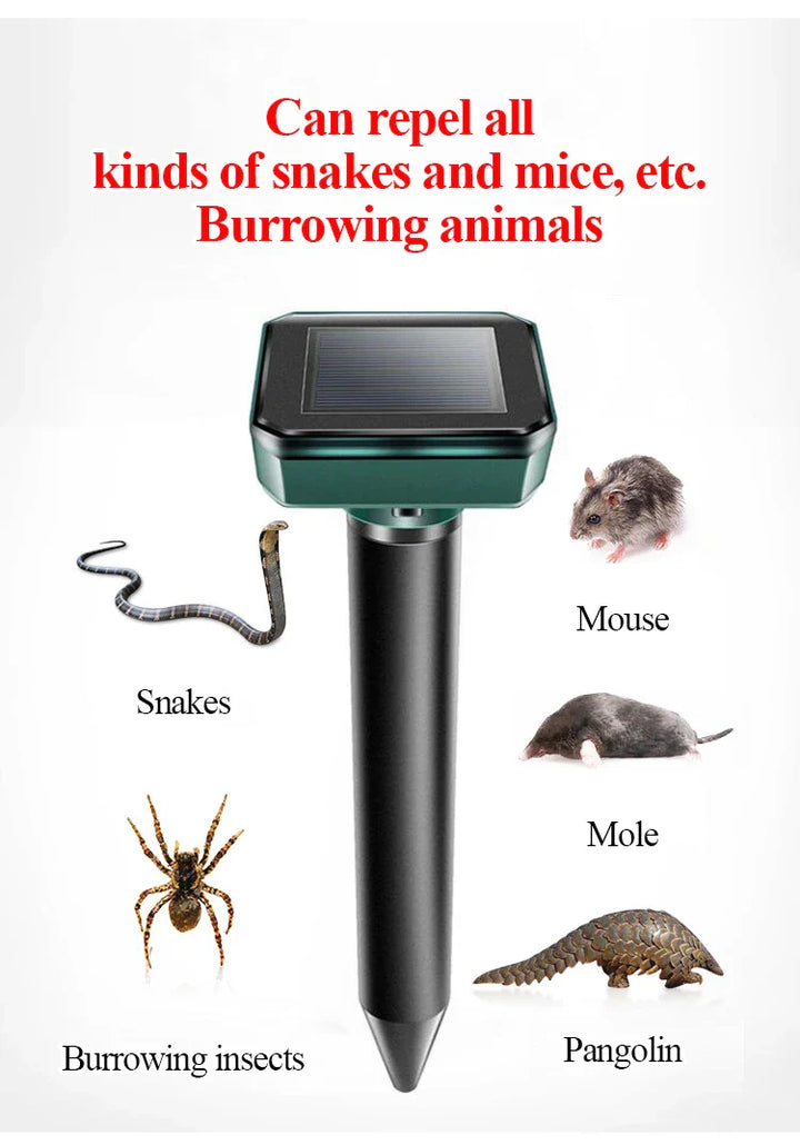 Lisslune | Solar-powered snake and pest deterrent – Ultrasonic device for the garden