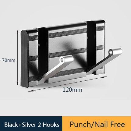 Lisslune | Stylish Gray Aluminum Wall Hooks for Modern Home Organization