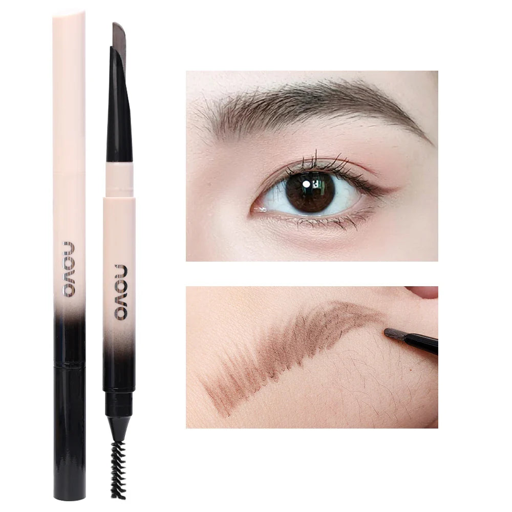 Rynx | Slanted tip eyebrow pencil with brush Natural Non-fading Waterproof Long-lasting Contouring Brow Enhancer Tattoo Cosmetic