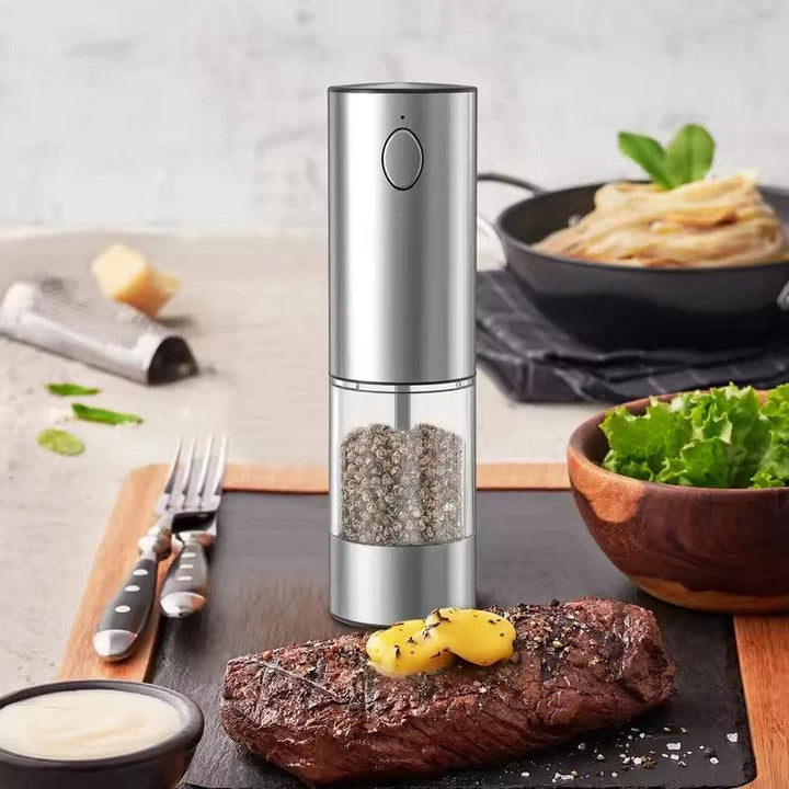 Lisslune | Automatic rechargeable salt and pepper mill duo with adjustable grind settings and integrated LED light